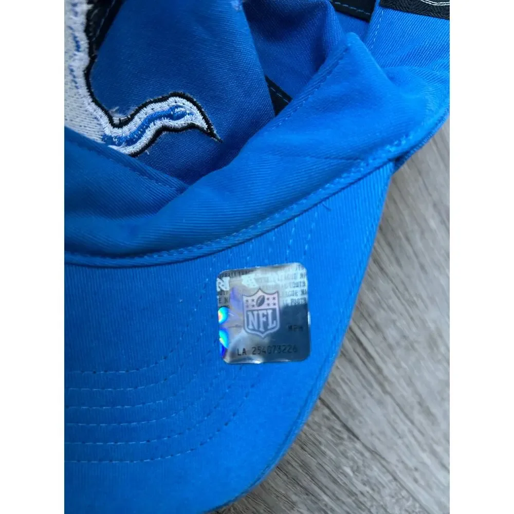 Detroit Lions 47 Brand Hat Womens Blue Sequin Logo Strapback Dad Cap Adjustable